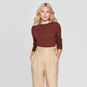 A New Day Crew Neck Sweater - Brown Small